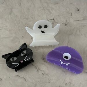 CUTE Halloween Hair Clips - GLOW in the DARK Ghost, Cat, Monster
